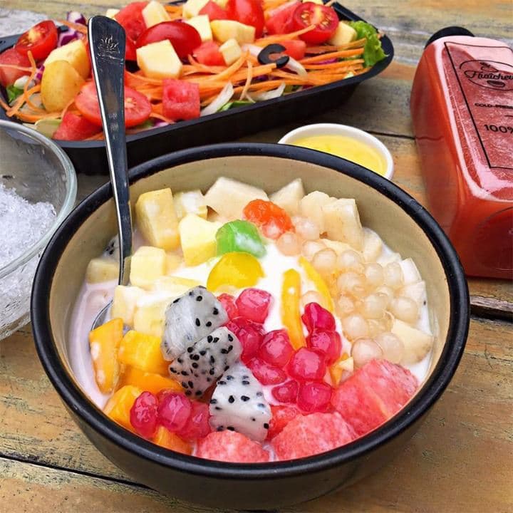 Hoa quả dầm - Mixed Fruit with Condensed Milk